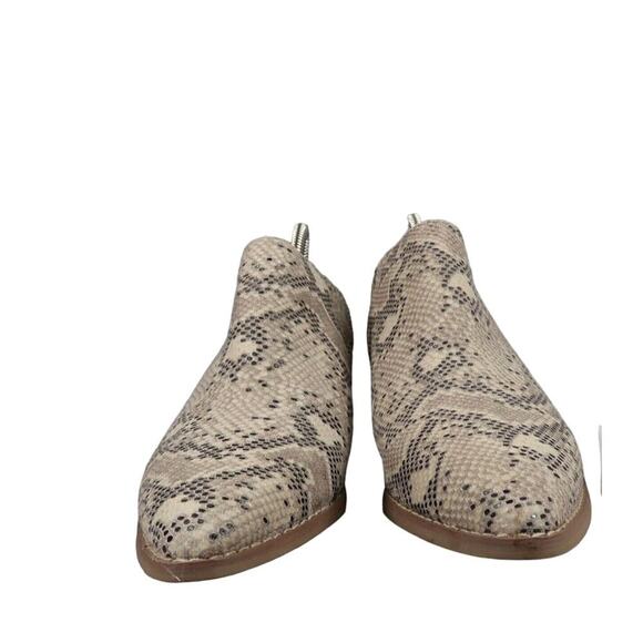 Rampage Shoes Womens 8 Mule Bootie Slip On Block Heel Snake Print York Point Toe - Picture 3 of 14